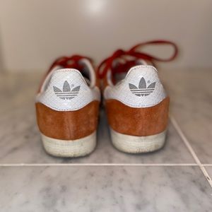 Orange/ Red Adidas Gazelles